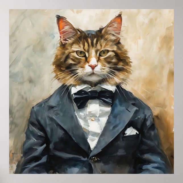 Cat in a Suit Poster (Front)