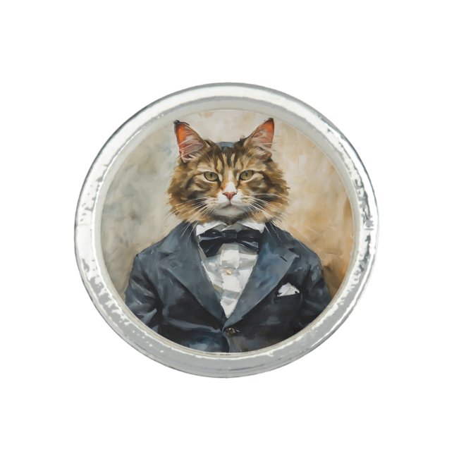 Cat in a Suit Ring (Front)