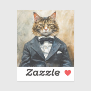 Cat in a Suit Sticker