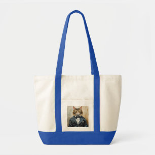 Cat in a Suit Tote Bag