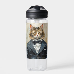 Cat in a Suit Water Bottle