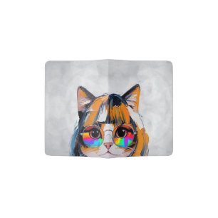 Cat in a Wig + Sunglasses (Painting #2) Passport Holder