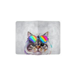 Cat in a Wig + Sunglasses (Painting #3) Passport Holder