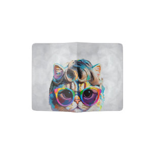 Cat in a Wig + Sunglasses (Painting #4) Passport Holder