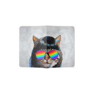 Cat in a Wig + Sunglasses (Painting #5) Passport Holder