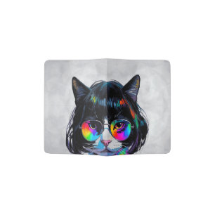 Cat in a Wig + Sunglasses (Painting #6) Passport Holder