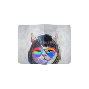 Cat in a Wig + Sunglasses (Painting #7) Passport Holder