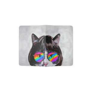 Cat in a Wig + Sunglasses (Painting #8) Passport Holder