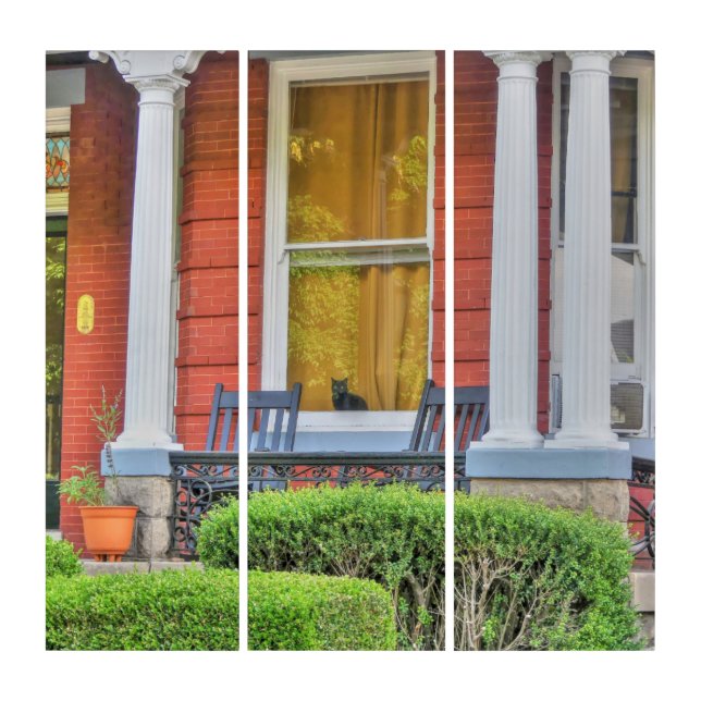 Cat in a Window Triptych (Front)