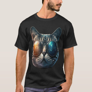 Cat In Aviator Sunglasses Cool Cat Furry Vacation  T-Shirt