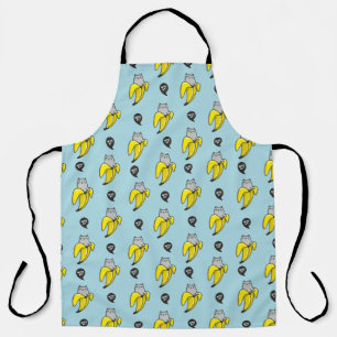 Cat in banana apron