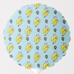 Cat in banana balloon