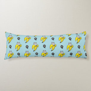 Cat in banana body pillow