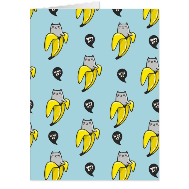 Cat in banana card (Front)
