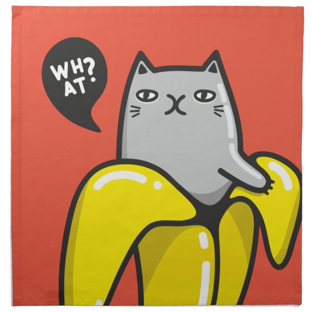 Cat in banana cloth napkin (Front)