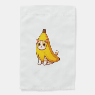 Cat in Banana Costume  Garden Flag