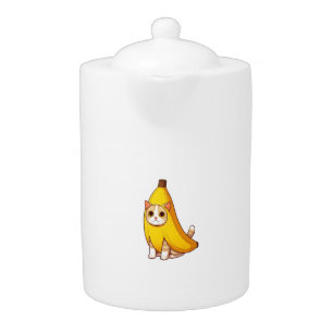 Cat in Banana Costume  Teapot