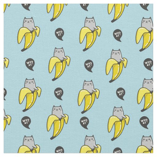 Cat in banana fabric
