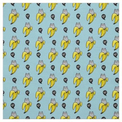 Cat in banana fabric