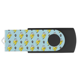 Cat in banana flash drive