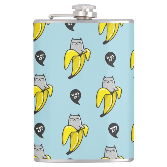 Cat in banana flask (Front)