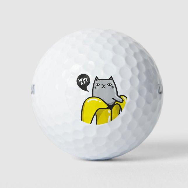 Cat in banana golf balls (Front)