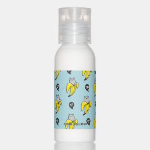 Cat in banana hand lotion