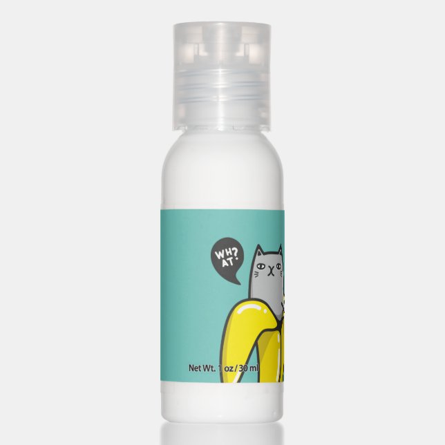 Cat in banana hand lotion (Front)