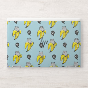 Cat in banana HP laptop skin