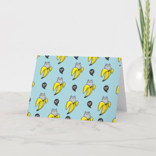 Cat in banana invitation