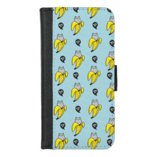 Cat in banana iPhone 8/7 wallet case