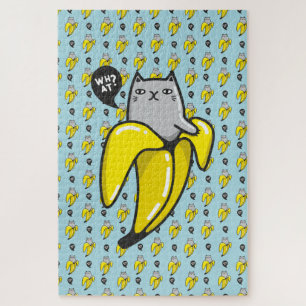 Cat in banana jigsaw puzzle