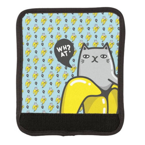 Cat in banana luggage handle wrap