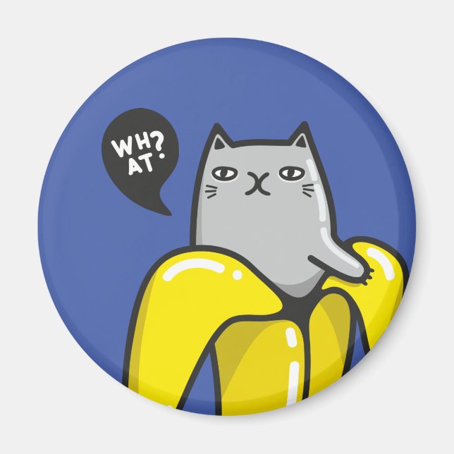 Cat in banana magnet (Front)