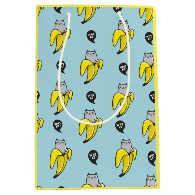 Cat in banana medium gift bag (Front)