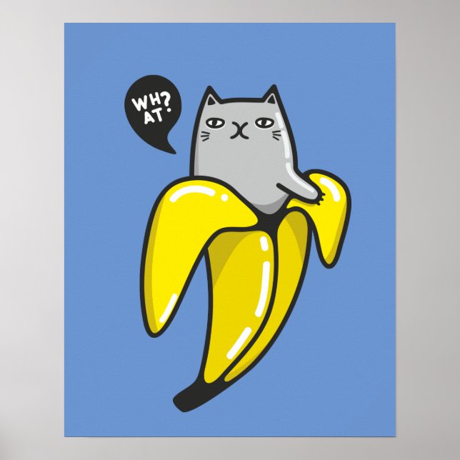 Cat in banana poster (Front)