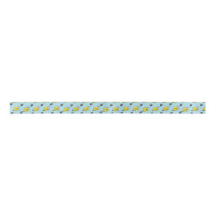 Cat in banana satin ribbon