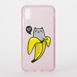 Cat in banana speck iPhone XS max case