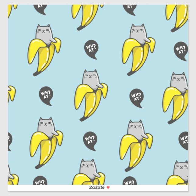 Cat in banana sticker (Sheet)
