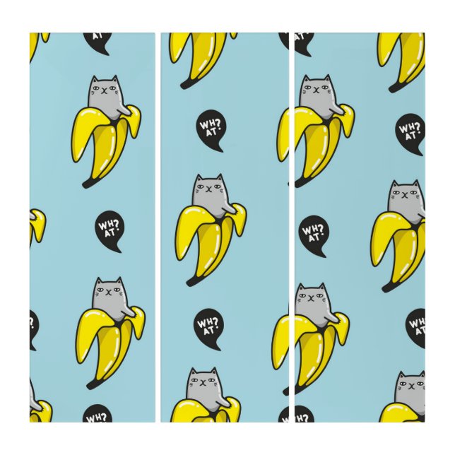 Cat in banana triptych (Front)