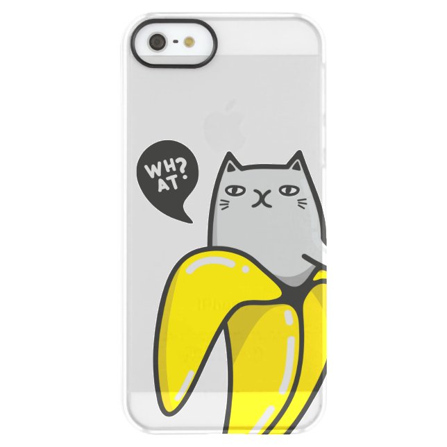 Cat in banana uncommon iPhone case (Back)