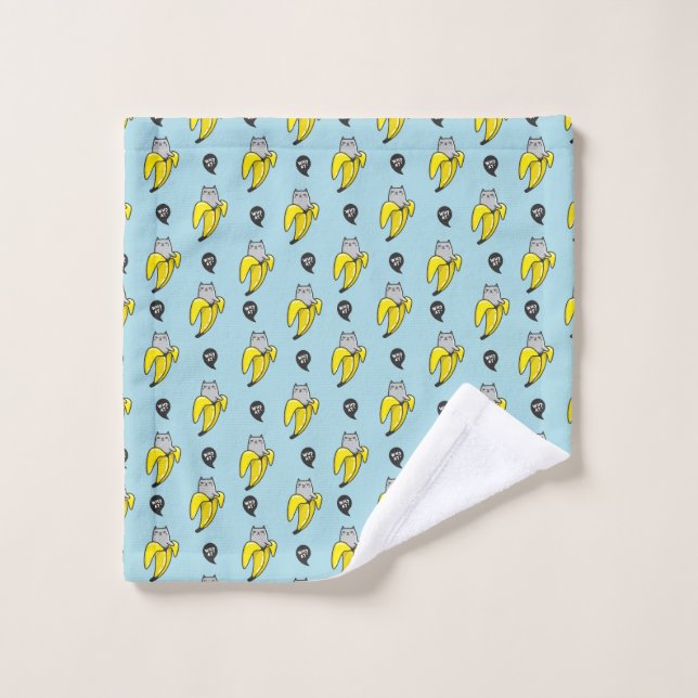 Cat in banana wash cloth (Wash Cloth)