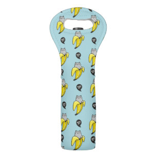 Cat in banana wine bag