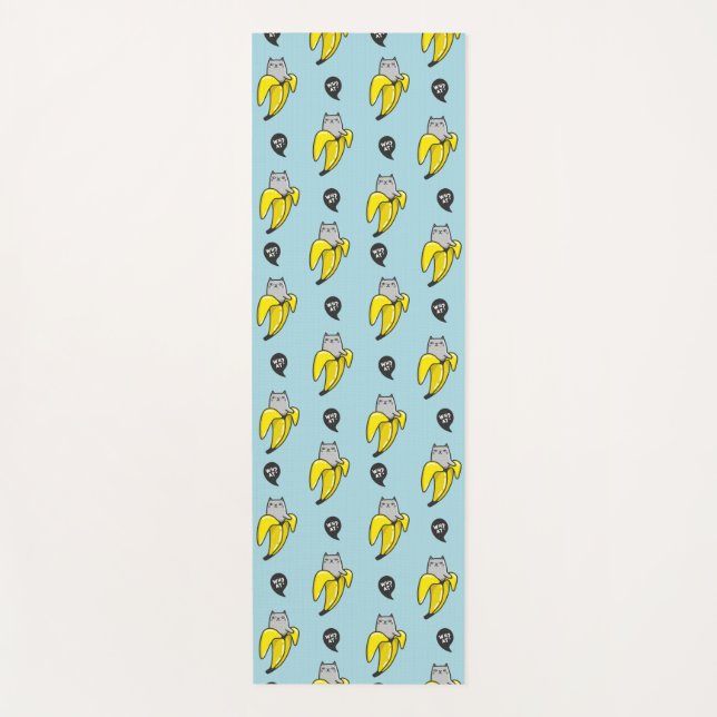 Cat in banana yoga mat (Front)