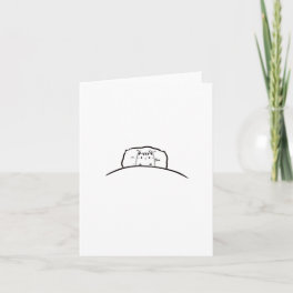 Cat in Bed, birthday card, any occasion blank card
