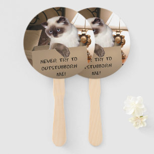 Cat in Box Hand Fan