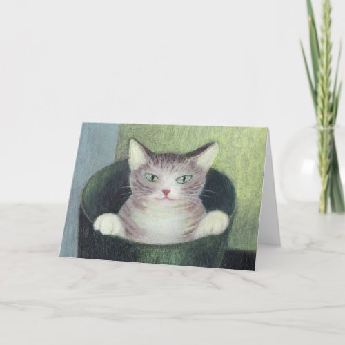 Cat in Bucket Card