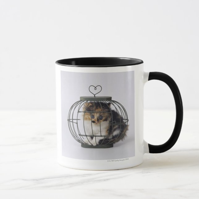 Cat in cage mug (Right)
