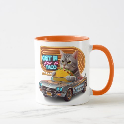 Cat In Car Majesty Get in for a taco Mug
