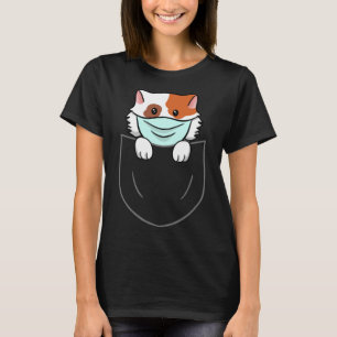 Cat In Chest Pocket Breast Pocket Animal Face Mask T-Shirt